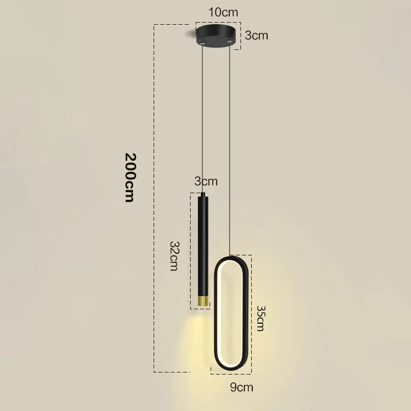 Severské LED závěsné světlo závěsné lampy interiérové osvětlení domácí noční stolek obývací pokoj jídelní stoly kuchyňská dekorace závěsná lampa