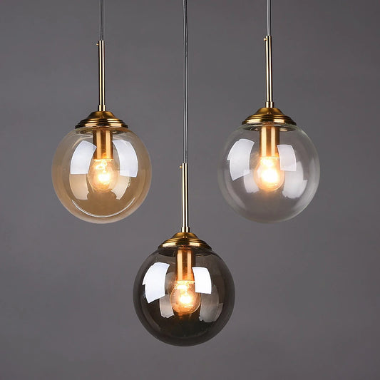 Moderní luxusní kovový lustr nordický kreativní LED skleněný závěsný lustr obývací pokoj jídelna noční stolek jednoduchý malý závěsný lustr