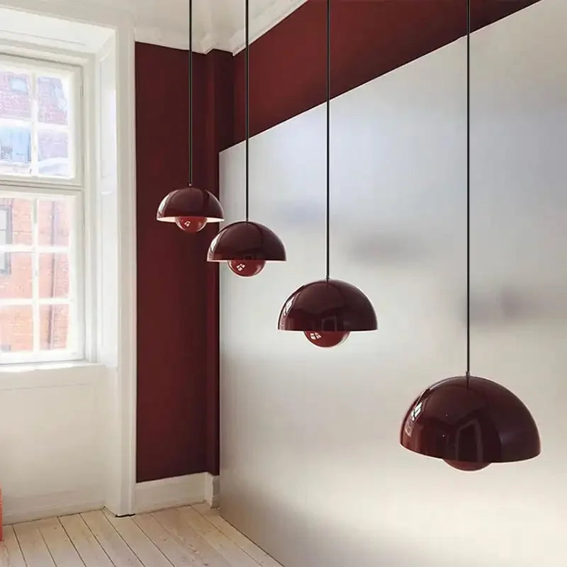 Severské LED závěsné světlo dánského designu polokruhové barevné závěsné svítidlo pro restauraci jídelnu kuchyňskou dekoraci závěsné osvětlení