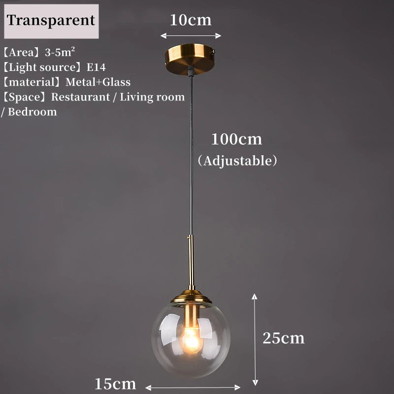 Moderní luxusní kovový lustr nordický kreativní LED skleněný závěsný lustr obývací pokoj jídelna noční stolek jednoduchý malý závěsný lustr
