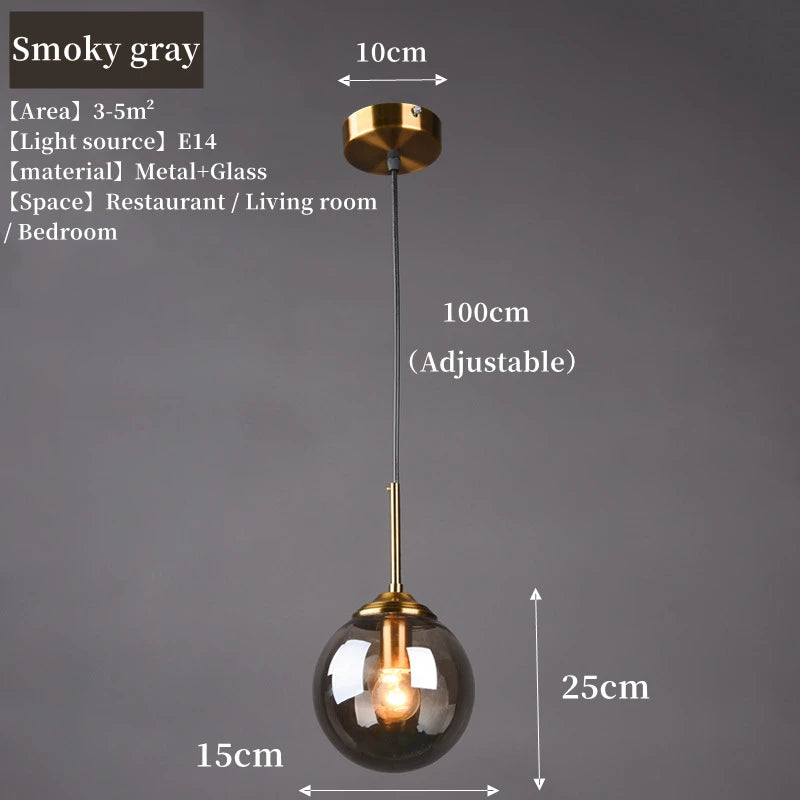 Moderní luxusní kovový lustr nordický kreativní LED skleněný závěsný lustr obývací pokoj jídelna noční stolek jednoduchý malý závěsný lustr