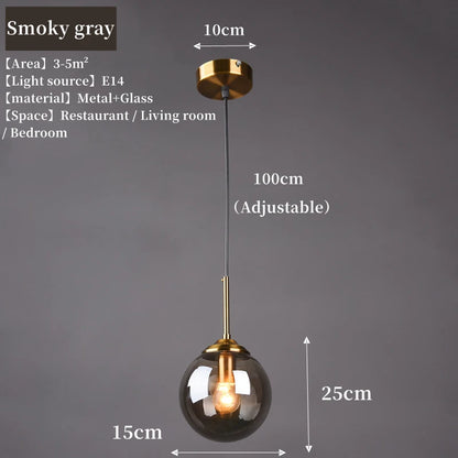 Moderní luxusní kovový lustr nordický kreativní LED skleněný závěsný lustr obývací pokoj jídelna noční stolek jednoduchý malý závěsný lustr